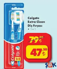 COLGATE EXTRA CLEAN DİŞ FIRÇASI 1+1 COLGATE EXTRA CLEAN DİŞ FIRÇASI 1+1